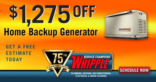 $1,275 OFF Home Backup Generator